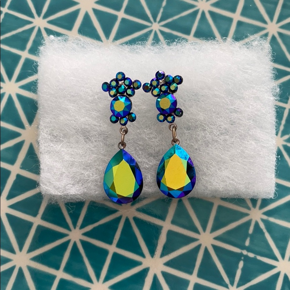 Iridescent green/purple/blue earrings